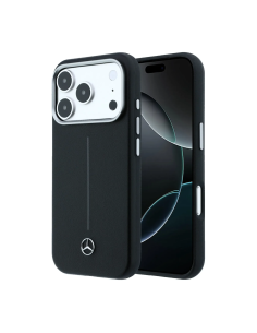 Mercedes-Benz case for iPhone 17 Pro Max with Magsafe, Leather Effect (Black)