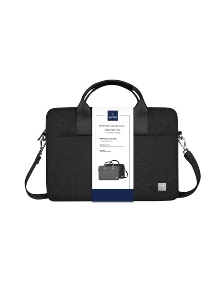 Maletín minimalista negro para portátil Pro II de 14"