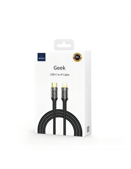 Cable USB-C a Lightning 30 W Trenzado Geek (120 cm)