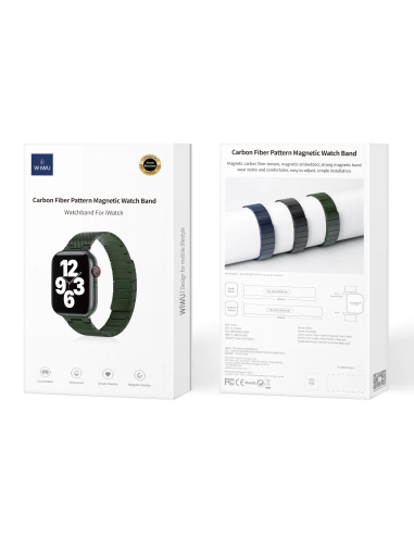 38/40/41mm Correa Verde Carbono iWatch