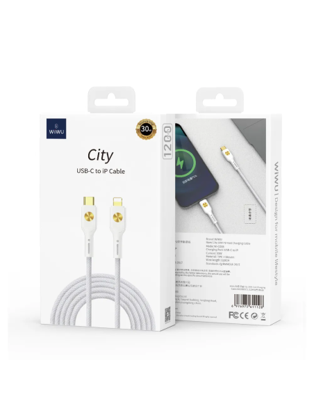 Cable (C-L) de 30W y 1.2M Blanco