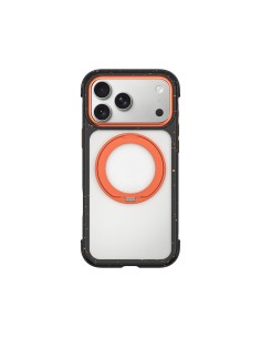 Funda iPhone 18/17 Pro Max Soporte MagSafe AreoArmor Negro/Naranja | WiWU 2