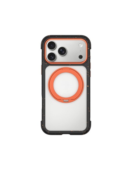 Funda iPhone 18/17 Pro Soporte MagSafe AreoArmor Negro/Naranja | WiWU