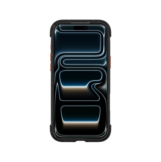 Funda iPhone 18/17 Pro Soporte MagSafe AreoArmor Negro/Naranja | WiWU