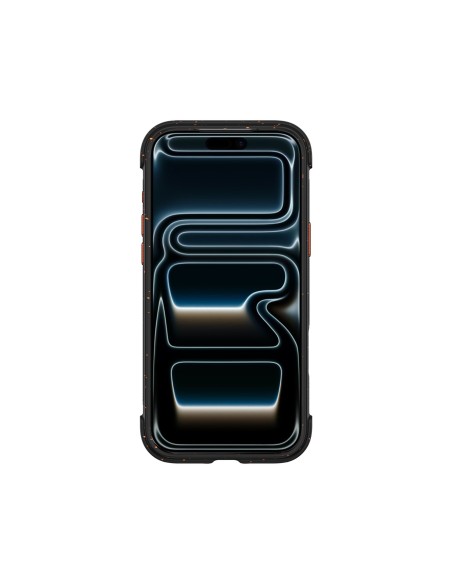 Funda iPhone 18/17 Pro Soporte MagSafe AreoArmor Negro/Naranja | WiWU