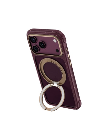 Funda iPhone 18/17 Pro Max Soporte MagSafe AreoArmor Morado/Oro | WiWU