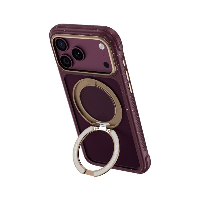 Funda iPhone 18/17 Pro Soporte MagSafe AreoArmor Morado/Oro | WiWU