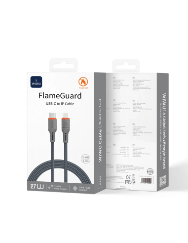 Cable C-L 1.2M FlameGuard Gris