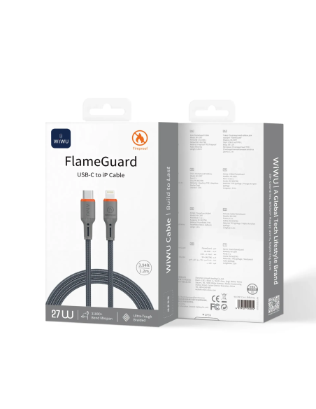 Cable C-L 1.2M FlameGuard Gris