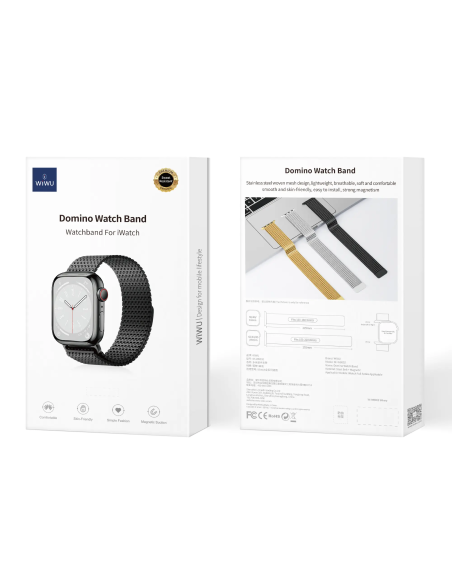 38/40/41mm Negro Correa Metálica Apple Watch