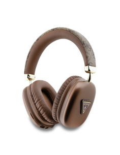 Cascos Bluetooth GUESS ENC y logotipo triangular (Marrón)