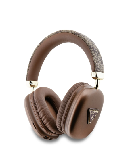 Cascos Bluetooth GUESS ENC y logotipo triangular (Marrón)