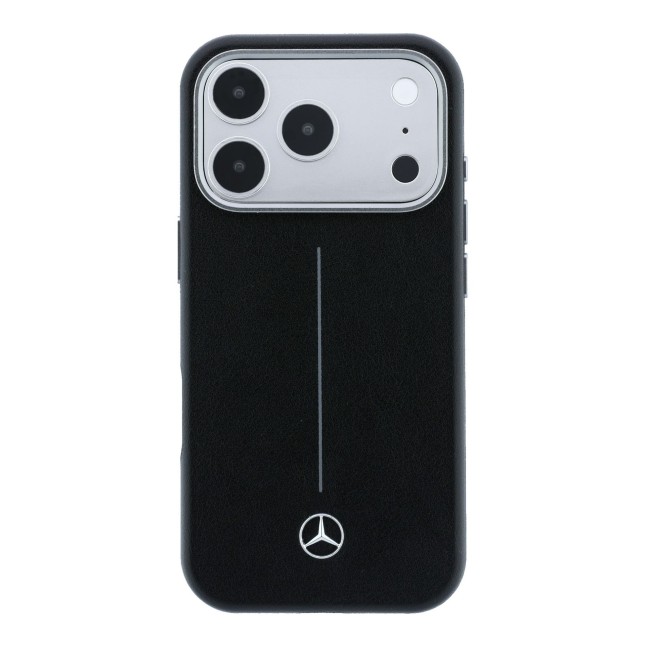 Funda Mercedes-Benz para iPhone 18 Pro Max/17 Pro Max con MagSafe, efecto cuero (Negro)