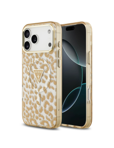 Funda GUESS para iPhone 18 Pro Max/17 Pro Max con MagSafe y estampado de leopardo (Camel)