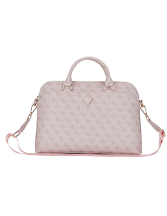 Maletín GUESS con logotipo triangular (Rosa)