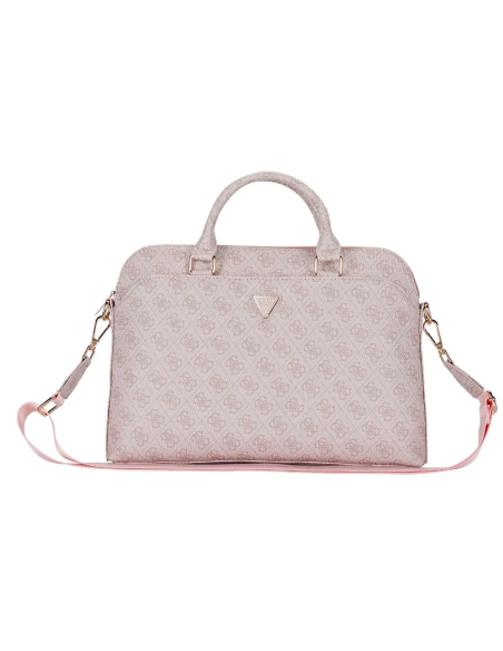 Maletín GUESS con logotipo triangular (Rosa)