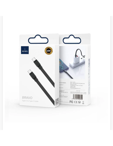 USB-C to USB-C Cable 20W Bravo Black (1m)
