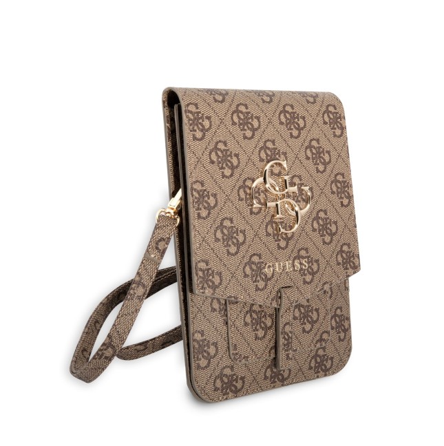 Bandolera GUESS con logotipo 4G (Marrón)