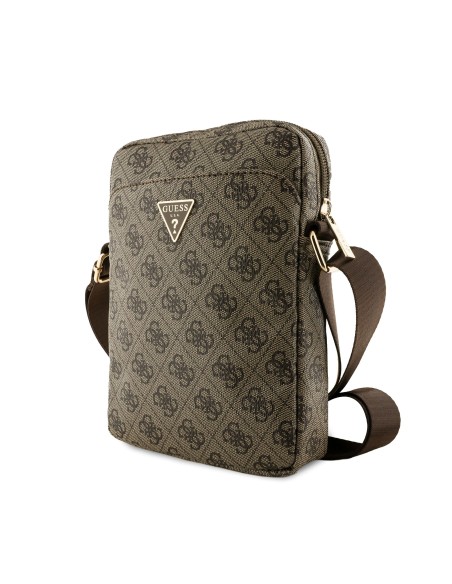 Bandolera GUESS para Tablet de 10” con logotipo triangular (Marrón)