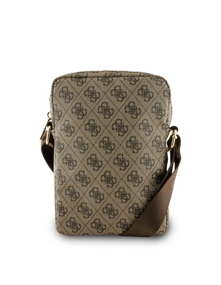 GUESS Crossbody Bag for 8” Tablet with Triangular Logo (Brown)