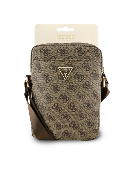 Bandolera GUESS para Tablet de 8” con logotipo triangular (Marrón)