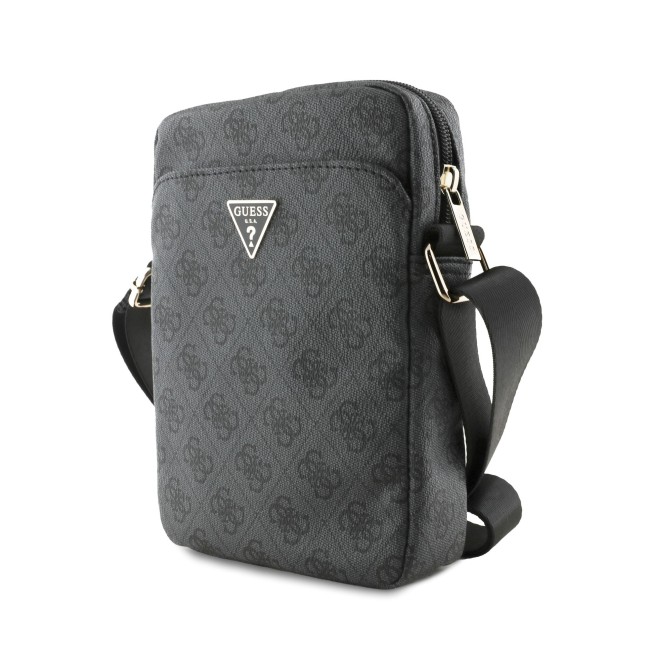 GUESS Crossbody Bag for 8” Tablet with Triangular Logo (Black)