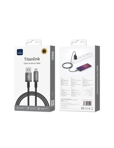 USB-A to Micro USB Cable 2.4A Titanlink (1 m)