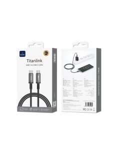 Cable Serie TitanLink Tipo-C a Tipo-C 40W 150CM
