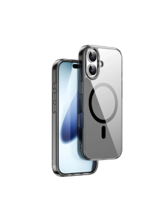 Funda iPhone 17 MagSafe Transparente Borde Negro iShield Pro | WiWU