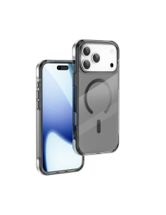 Funda iPhone 17/18 Pro MagSafe Transparente Negro Titanium | WiWU