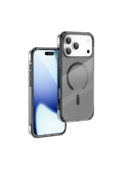 Funda iPhone 17/18 Pro MagSafe Transparente Negro Titanium | WiWU