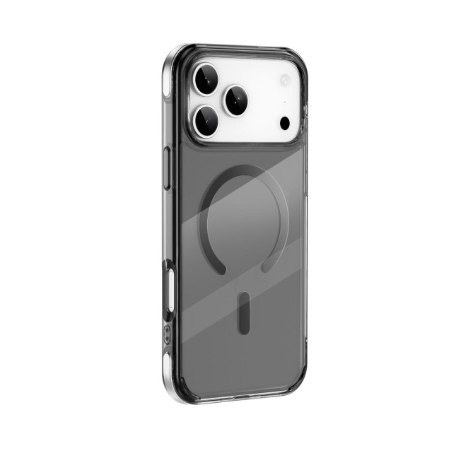 Funda iPhone 17/18 Pro MagSafe Transparente Negro Titanium | WiWU