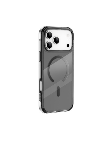 Funda iPhone 17/18 Pro MagSafe Transparente Negro Titanium | WiWU