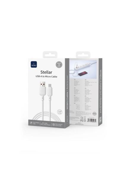 Cable USB-A a Micro USB 2,1 A Stellar (1 m)