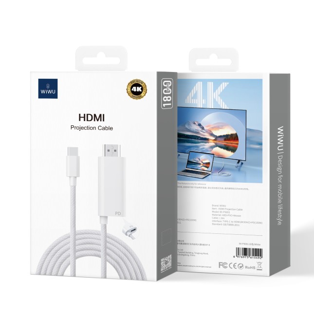 Cable de Proyección HDMI-C 4K de 1,8 Metro