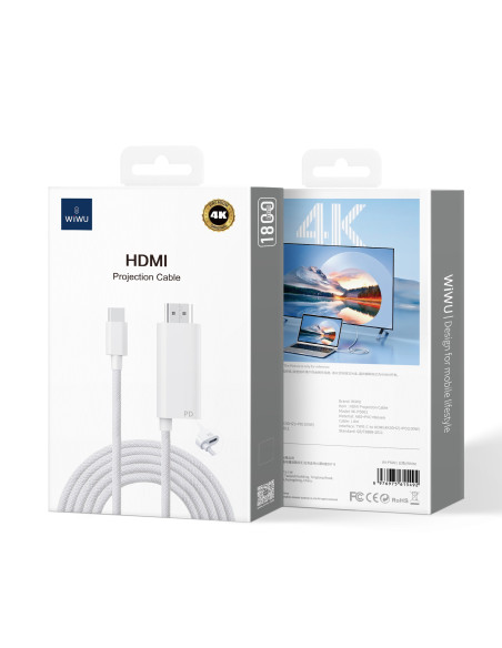 HDMI-C 4K projection cable 1.8 meters