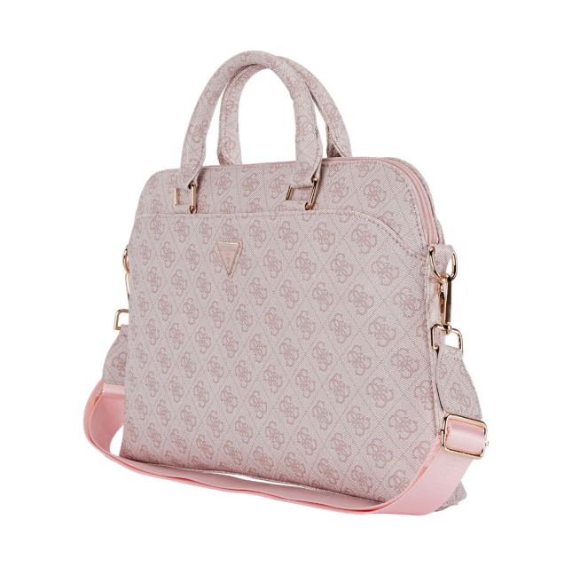 Maletín GUESS con logotipo triangular (Rosa)