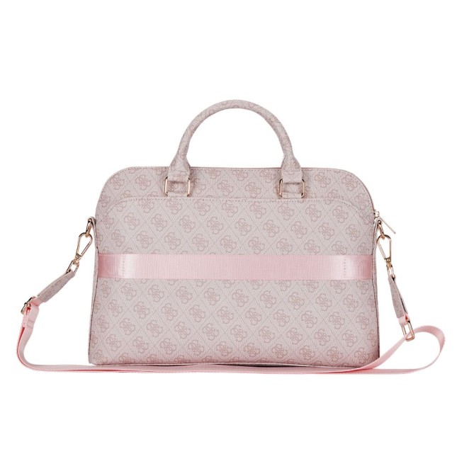 Maletín GUESS con logotipo triangular (Rosa)