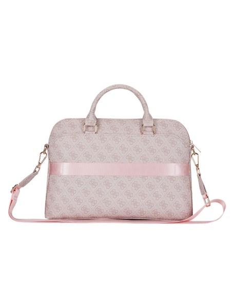 Maletín GUESS con logotipo triangular (Rosa)