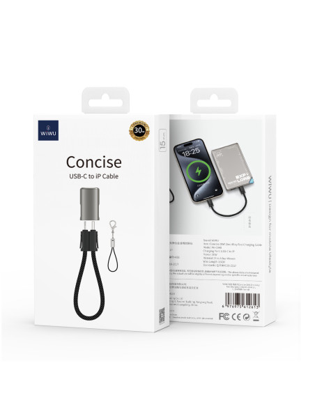 USB-C to Lightning Cable 30W Concise (15 cm)