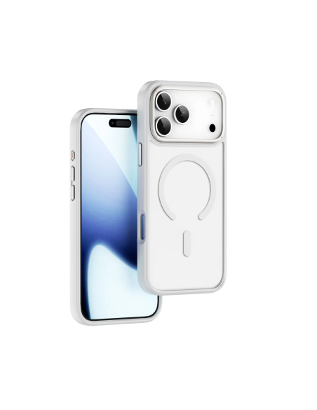 Funda iPhone 17/18 Pro MagSafe Armor Pro Blanco Gris | WiWU