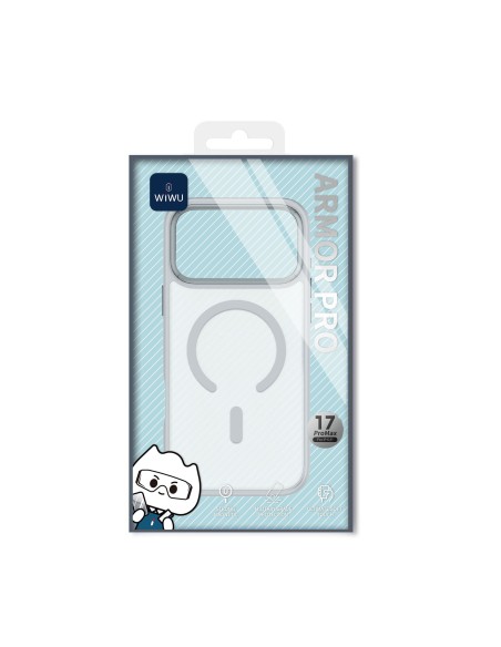 Funda iPhone 17/18 Pro MagSafe Armor Pro Blanco Gris | WiWU