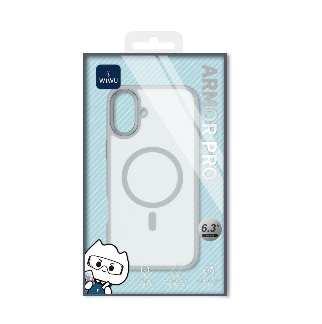 Funda iPhone 17 MagSafe Mate Armor Gris Mate | WiWU