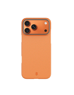 Funda iPhone 17/18 Pro Fibra Aramida MagSafe Naranja | WiWU