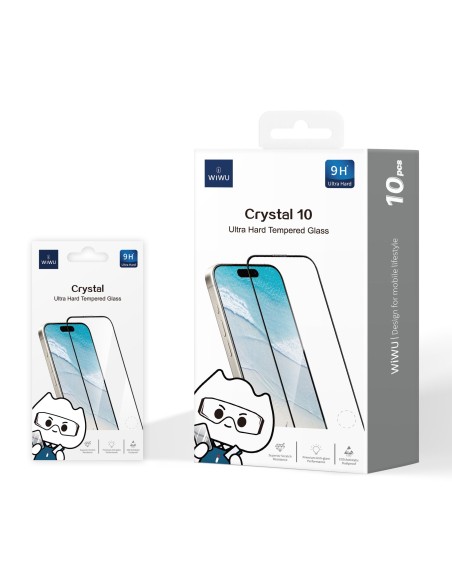 (Pack 10) Protector de pantalla de cristal templado para iPhone 16 Pro Max