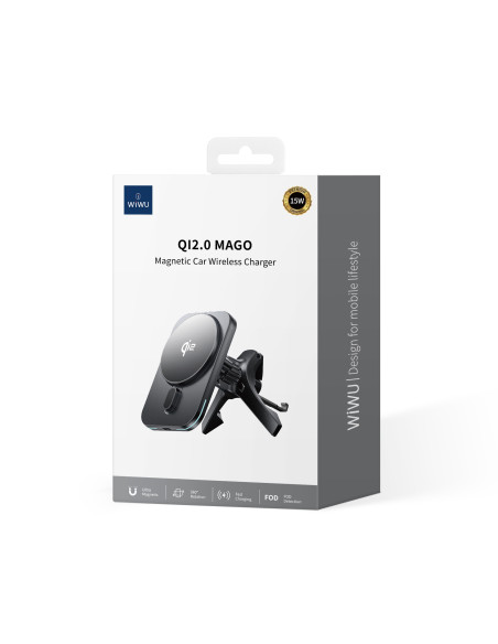 MagSafe Wireless Car Charger Stand Mag Series Qi2.0 Black