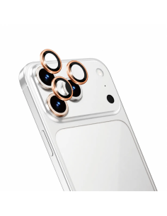 Protector Lente Titanio 3D para iPhone 17 Pro (Naranja) (3 lentes/paquete)