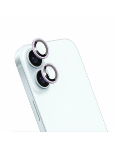 Protector Lente Titanio 3D para iPhone 17/16(Morado claro) (2 lentes/paquete)