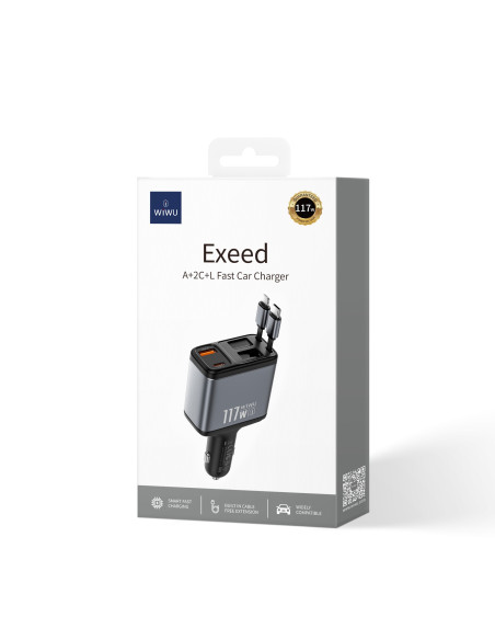 Cargador de Coche multipuerto Exeed de 117 W A+2C+L