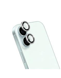 Protector de Lente de Zafiro PVD Bicolor para iPhone 17/16(Plata) (2lentes/paquete)